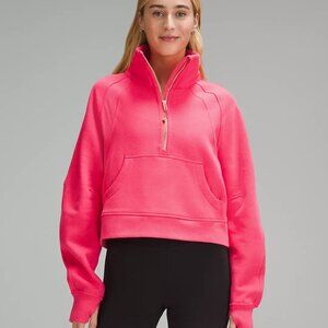 lululemon Scuba Oversized Funnel-Neck Half Zip Glaze Pink/ Gold Sz M/L